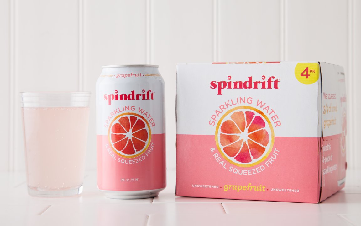 Grapefruit Sparkling Water Spindrift SF Bay Good Eggs